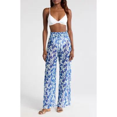 Hutch Eliza Floral Cover-up Pants In Cob Vining Orchids