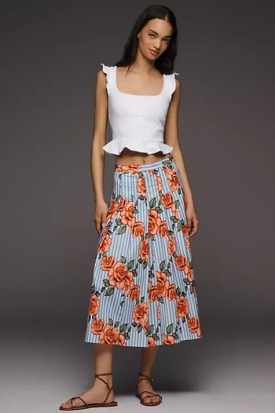 Hutch Emry Midi Skirt In Blue