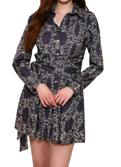 Hutch Evelyn Mini Dress In Navy Ivory Rodeo In Multi