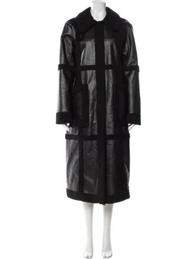 Pre-owned Hutch Faux Fur Coat In Black