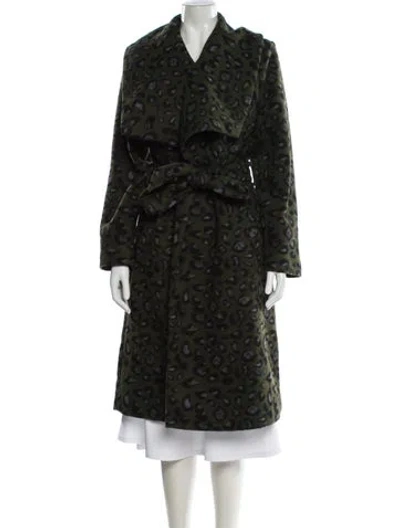 Pre-owned Hutch Faux Fur Coat In Green