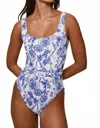 Hutch Fayra One-piece In Blue Inked Chinoiserie In Multi
