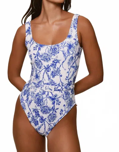 HUTCH FAYRA ONE-PIECE IN BLUE INKED CHINOISERIE