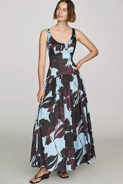 Hutch Fern Block-print Maxi Dress In Multi