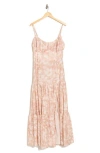Hutch Aurora Linen-blend Maxi Dress In Sand
