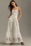 HUTCH FLORAL EMBROIDERED TIERED JUMPSUIT
