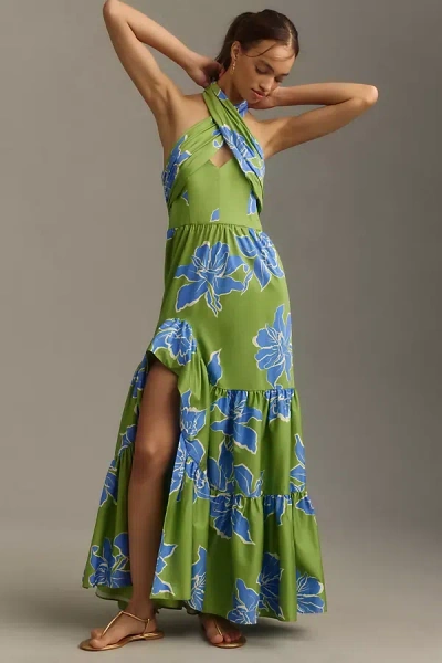 Hutch Floral Halter Maxi Dress In Multicolor