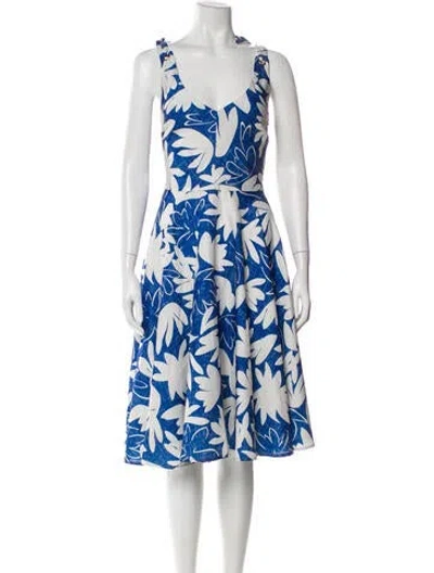 Pre-owned Hutch Floral Print Long Dress In Multi