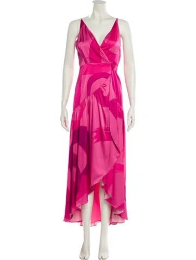 Pre-owned Hutch Floral Print Long Dress In Multi