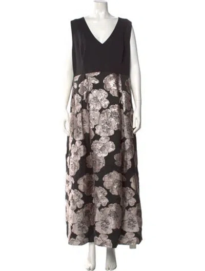 Pre-owned Hutch Floral Print Long Dress In Multi