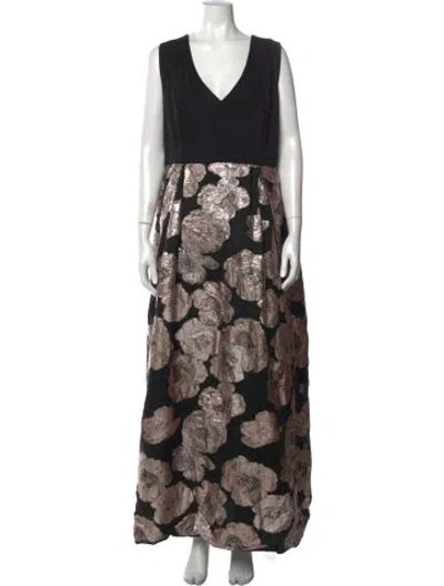 Pre-owned Hutch Floral Print Long Dress In Multi