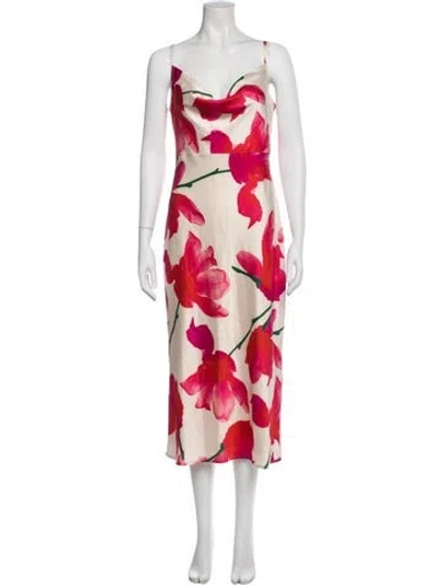 Pre-owned Hutch Floral Print Long Dress W/ Tags In Blue