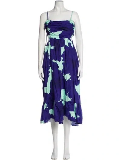 Pre-owned Hutch Floral Print Long Dress W/ Tags In Purple