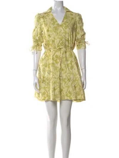 Pre-owned Hutch Floral Print Mini Dress In Multi