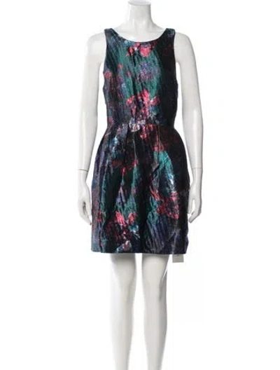 Pre-owned Hutch Floral Print Mini Dress In Multi