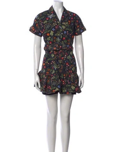Pre-owned Hutch Floral Print Mini Dress In Multi