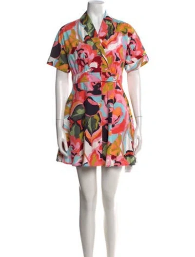 Pre-owned Hutch Floral Print Mini Dress In Multi