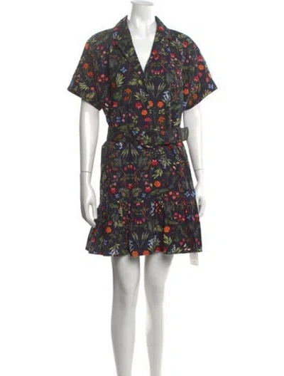 Pre-owned Hutch Floral Print Mini Dress In Multicolor