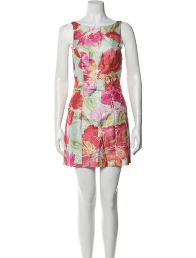 Pre-owned Hutch Floral Print Mini Dress W/ Tags In Pink