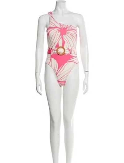 Pre-owned Hutch Floral Print One-piece W/ Tags In White