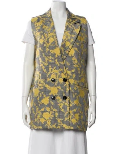 Pre-owned Hutch Floral Print Vest In Multi