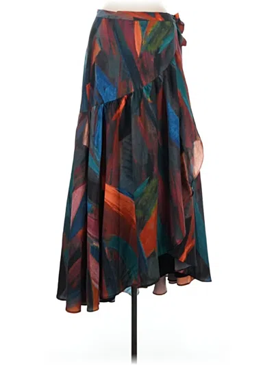 Pre-owned Hutch Formal Skirt In Teal