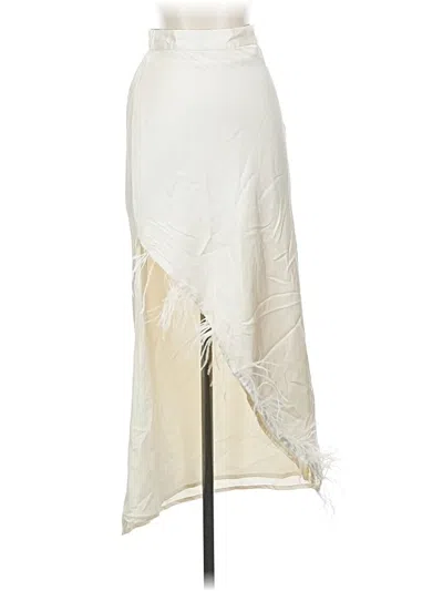 Pre-owned Hutch Formal Skirt In White