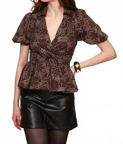 Hutch Fowler Top In Black+ In Brown