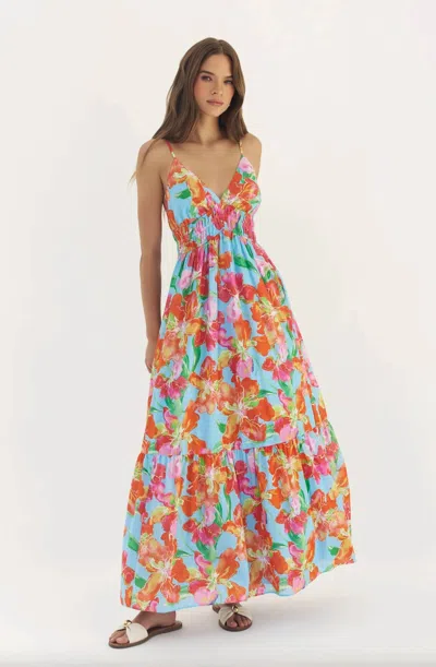 Hutch Fran Maxi Dress In Periwinkle In Multi