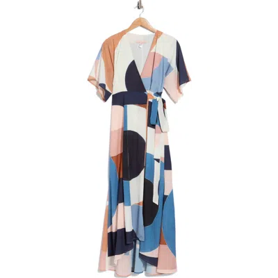 Hutch Gemma Wrap Dress In Blue