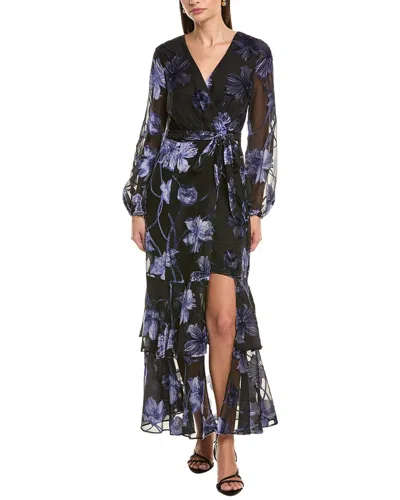 Hutch Genevieve Maxi Wrap Dress In Black