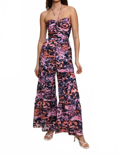 Hutch Getty Jumpsuit In Blush Seaside In Multi