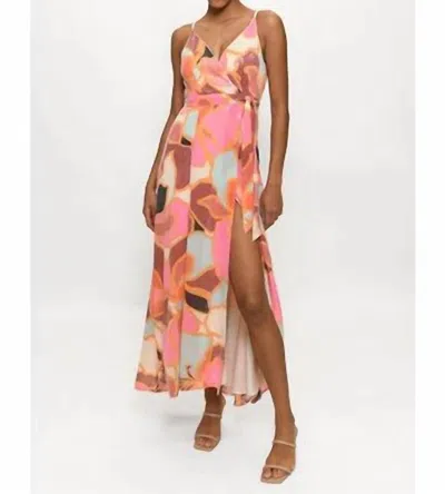 Hutch Glow Dress In Graphic Floral In Multi