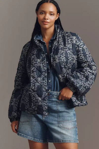 Hutch Griffith Plus Coat Jacket In Blue