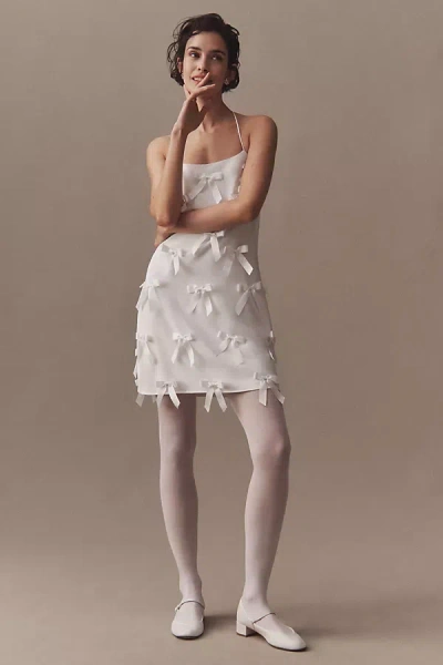 Hutch Halter Bow Mini Dress In White