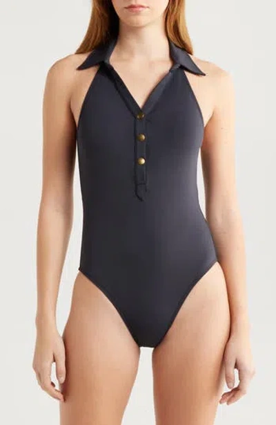 HUTCH HUTCH HALTER NECK ONE-PIECE SWIMSUIT