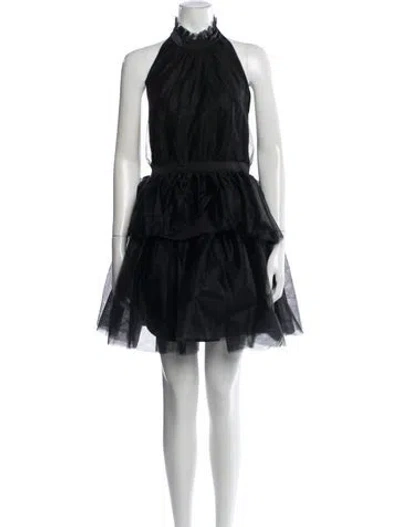 Pre-owned Hutch Halterneck Mini Dress W/ Tags In Black