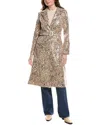 Hutch Hana Sequin Trench Coat In Animal Print