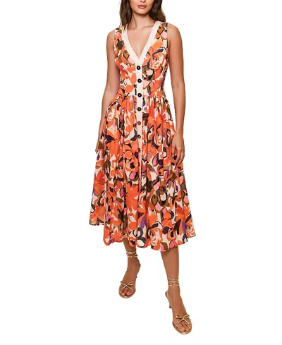 Hutch Indy Floral Midi Dress In Multicolor