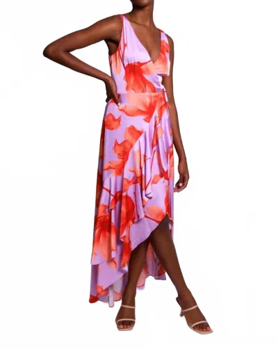 Hutch Isadora Maxi Dress In Lavender Orange Floral In Multi