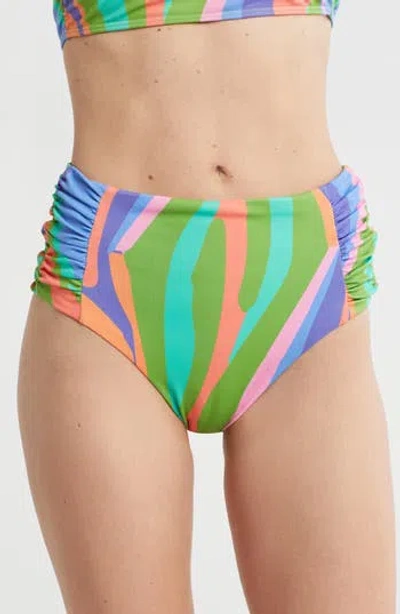 Hutch Isla Mid Rise Bikini Bottoms In Multi