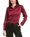 Hutch Jama Smocked Blouse In Cabernet In Red