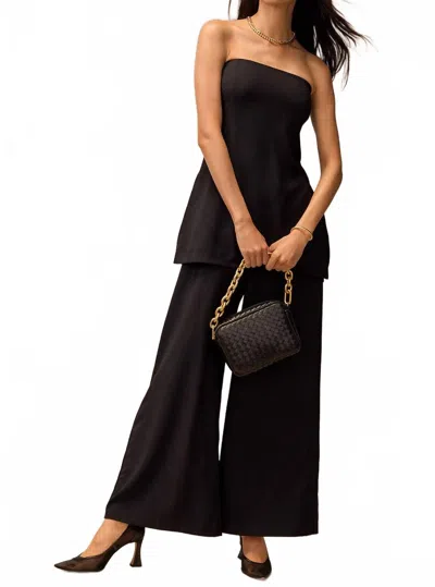 Hutch Jess Strapless Jumpsuit In Black