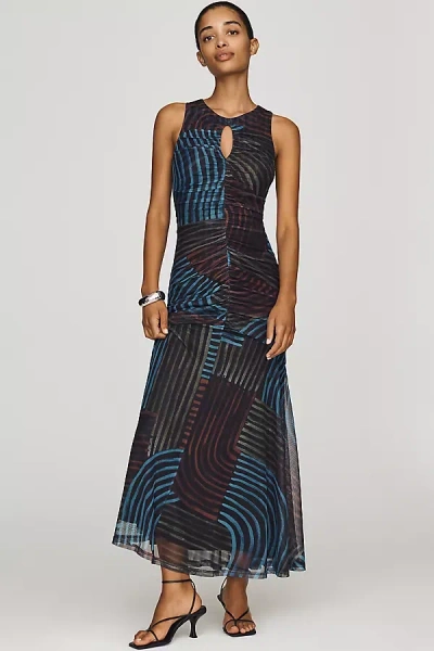 Hutch Julia Brushstroke Maxi Dress In Multi