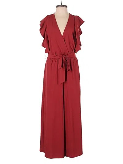 Pre-owned Hutch Jumpsuit In Burgundy