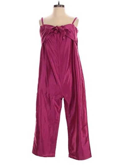 Pre-owned Hutch Jumpsuit In Burgundy