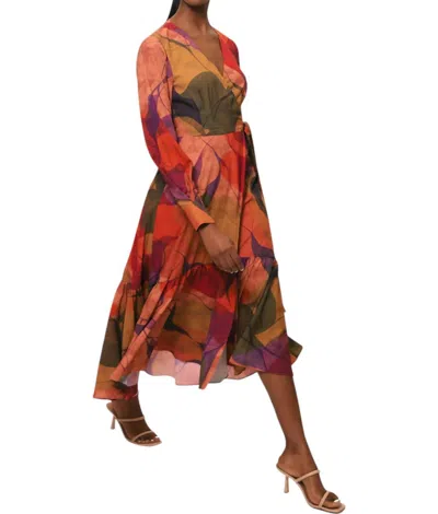 Hutch Kala Dress In Organic Layered Geo In Multi