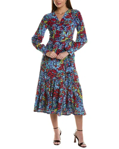 Hutch Kala Wrap Dress In Blue