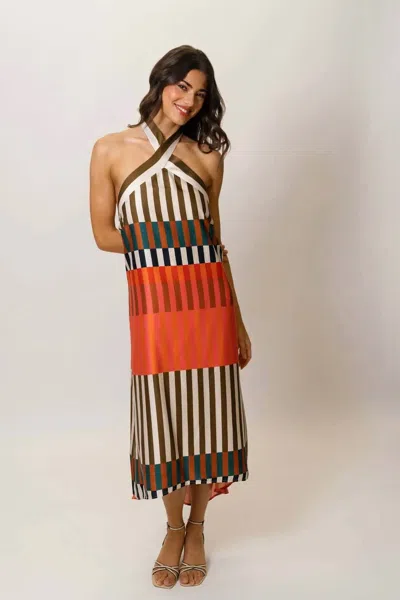 Hutch Karoline Dress In Beige In Transparent