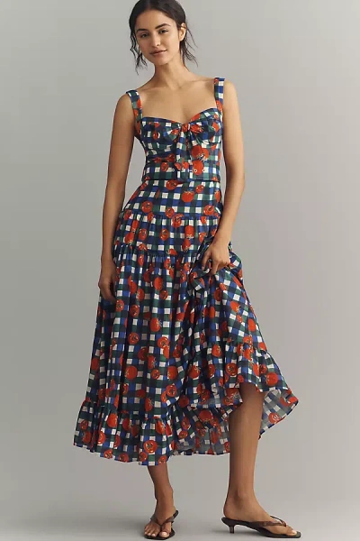 Hutch Klea Midi Dress In Blue